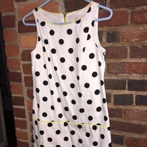 Lightweight summer dress - white with black dots